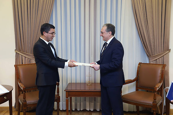 Թուրքմենստանի դեսպանն իր հավատարմագրերի պատճենը հանձնեց Հայաստանի ԱԳ նախարարի պաշտոնակատարին