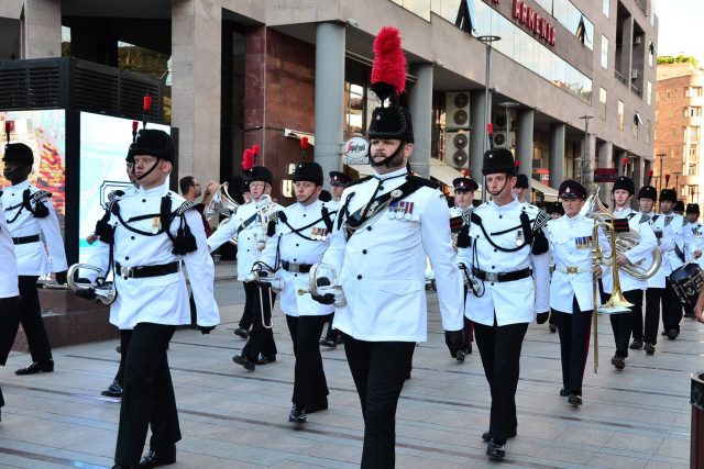 Բրիտանական և հայկական զինվորական նվագախմբերի համատեղ համերգ Երևանում