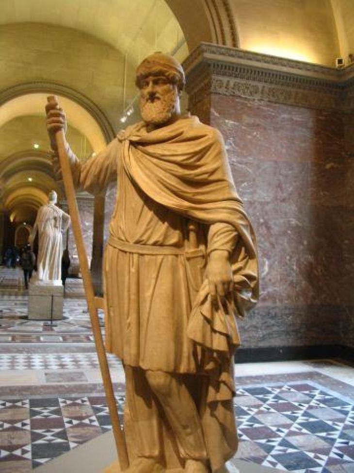 Հայոց Տրդատ Ա Արքայի քանդակը (Լուվր, Փարիզ). պատրաստվել է 66թ. Հռոմում, Ներոն կայսեր պատվերով