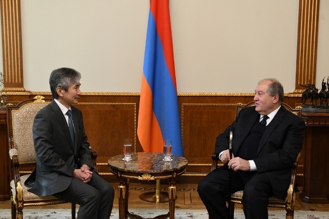 Լավ հիմք՝ փոխգործակցության ընդլայնման համար. Հանրապետության նախագահ Արմեն Սարգսյանն ընդունել է Հայաստանում Ճապոնիայի դեսպանին