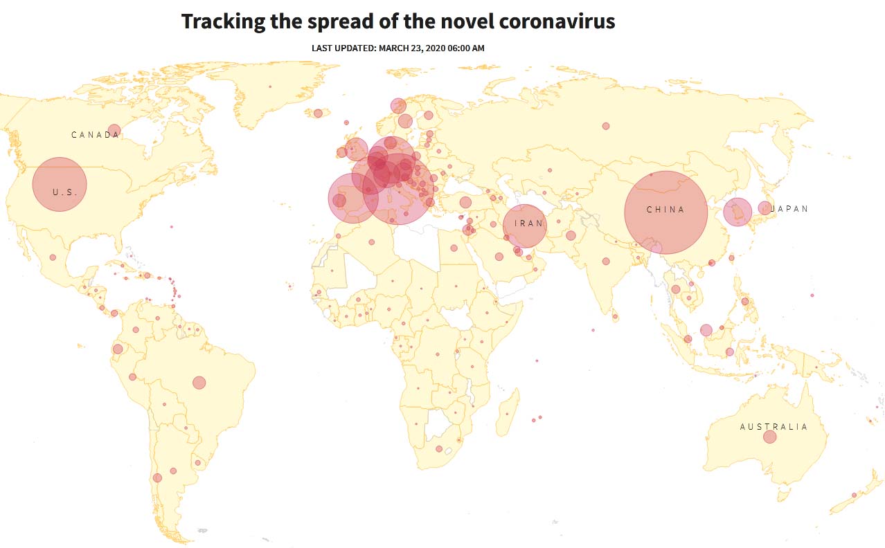 Կորոնավիրուսը՝ աշխարհում. վարակվածների թիվը գերազանցել է 337 հազարը