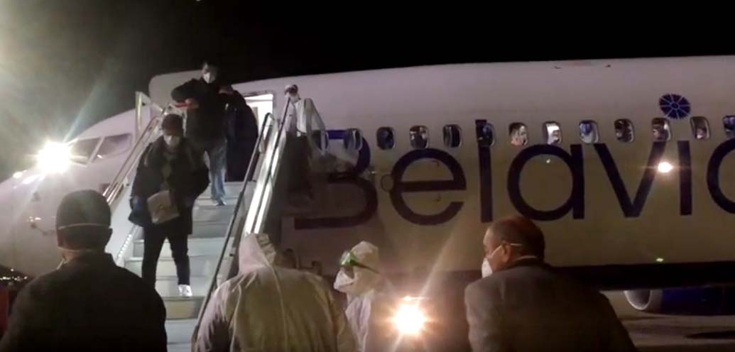Ապրիլի 6-ին Հայաստան ժամանածներն օդանավակայանից  մեկուսացման վայրեր են տեղափոխվել ԱԻՆ ավտոբուսներով