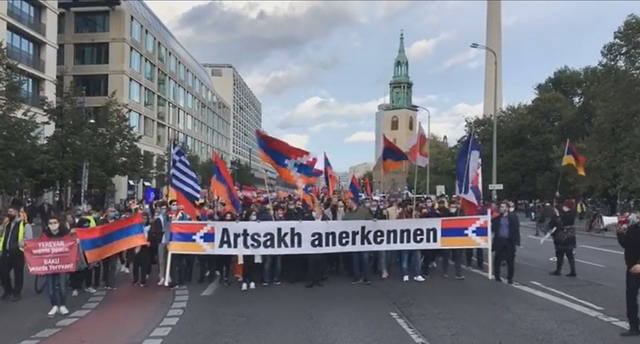 Բողոքի ցույց Բեռլինում՝ ի պաշտպանություն Արցախի և Հայաստանի