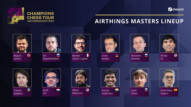 Լեւոն Արոնյանը մեկնարկում է Airthings Masters արագ շախմատի մրցաշարում