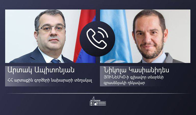 ԱԳ նախարարի տեղակալը խիստ մտահոգություն է հայտնել ՅՈՒՆԵՍԿՕ-ի արդյունավետ ներգրավմանը խոչընդոտելու ուղղությամբ Ադրբեջանի կողմից իրականացվող քաղաքականության առնչությամբ