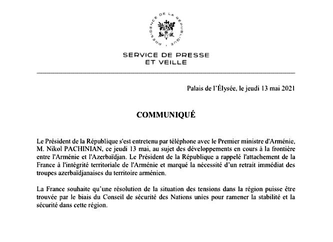«Ֆրանսիան ցանկանում է, որ ՄԱԿ-ի Անվտանգության խորհրդի միջոցով հնարավոր լինի լուծում գտնել»