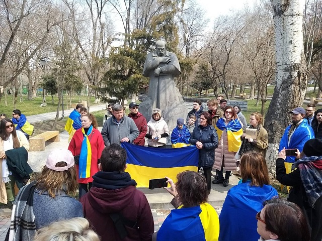 Ուկրաինայի հետ համերաշխության ցույց` Երևանում