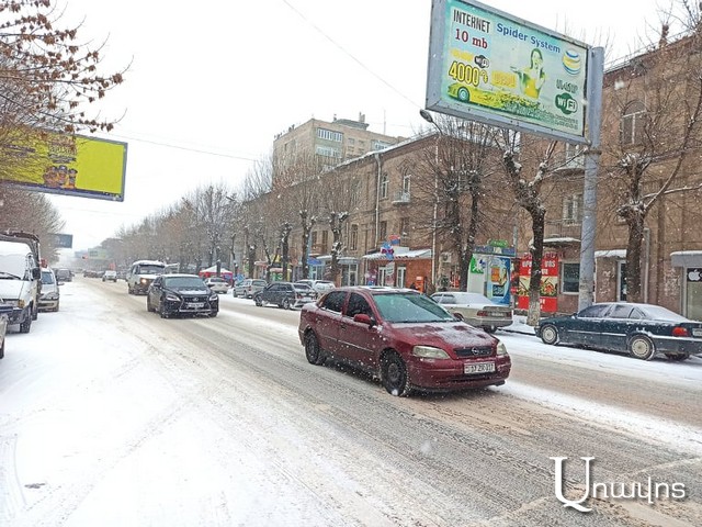 Մարտի կեսին Վանաձորում ճանապարհներին մերկասառույց է