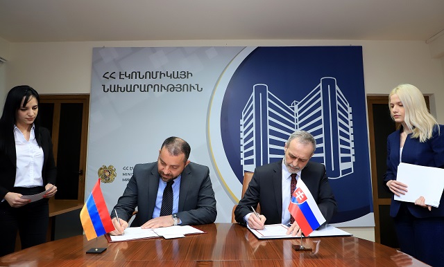 Հայաստանի և Սլովակիայի կառավարությունների միջև տնտեսական համագործակցության մասին համաձայնագիր է ստորագրվել