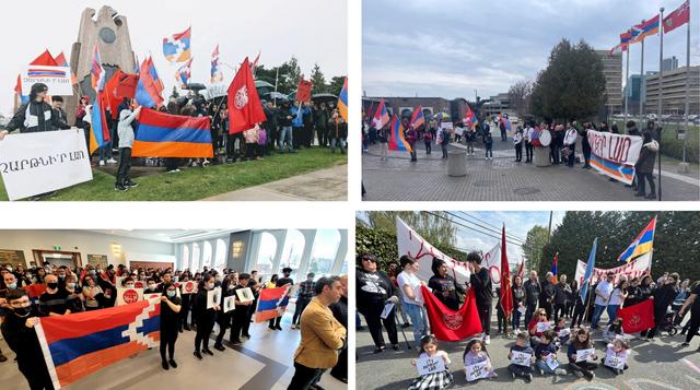 «Արցախի նշաձողը վար բերելու» ազգակործան տեսութիւնը կը մերժենք. ցույցեր Կանադայում՝ ի զորակցություն դիամդրության շարժման