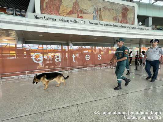«Զվարթնոց» օդանավակայանում պայթուցիկ սարք չի հայտնաբերվել