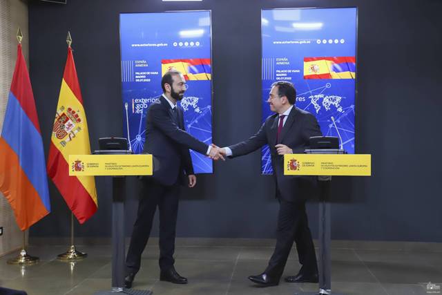 Լավ առիթ է՝ վերարժևորելու մեր երկրների հարաբերություններում առկա ներուժը և նոր լիցք հաղորդելու երկկողմ փոխշահավետ համագործակցությանը. Միրզոյանը Իսպանիայի ԱԳ նախարարին