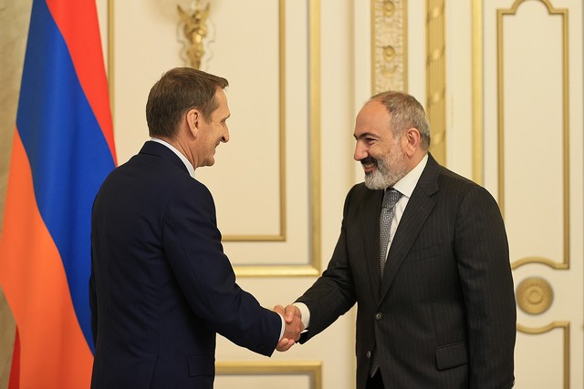 Փաշինյանն ընդունել է Սերգեյ Նարիշկինին