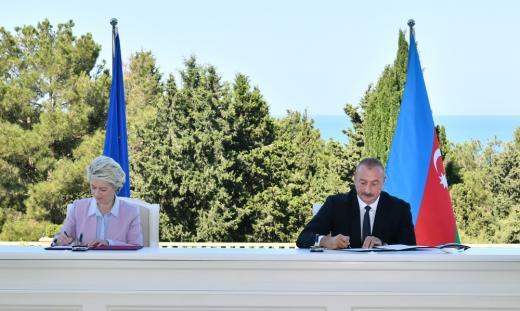 Ադրբեջանն ու ԵՄ-ը ստորագրել են էներգետիկ ոլորտում ռազմավարական գործընկերության փոխըմբռնման հուշագիր