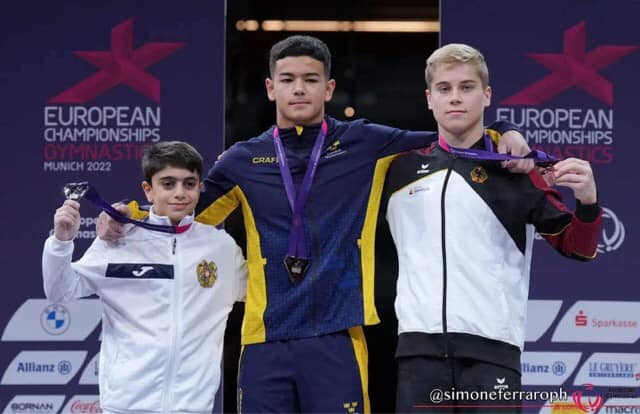 Եվրոպայի մարմնամարզության առաջնությունում Հայաստանի երիտասարդական հավաքականը 1 ոսկե և 2 արծաթե մեդալ է նվաճել