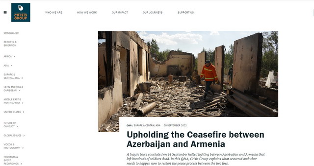 Ինչո՞ւ հենց հիմա. ICG-ն վերլուծել է հայ-ադրբեջանական վերջին պատերազմի պատճառները