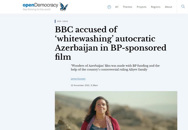 BBC-ն մեղադրվում է ադրբեջանական բռնապետությունը «սպիտակեցնելու» մեջ