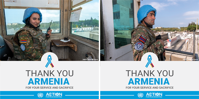 ՄԱԿ-ը շնորհակալություն է հայտնում Հայաստանին` խաղաղության պահպանման գործում ունեցած ներդրման համար