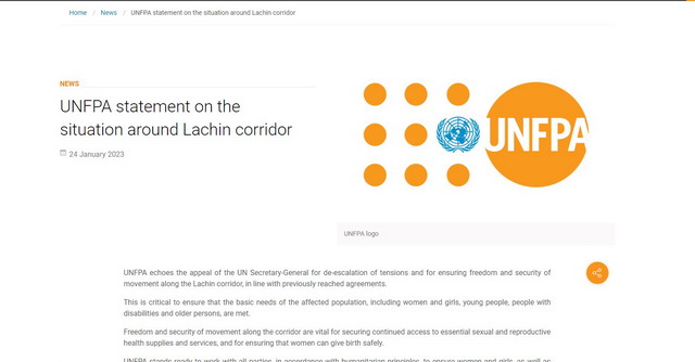 Ադրբեջանում UNFPA հայտարարությունը համարում են կանխակալ և իրականությանը չհամապատասխանող