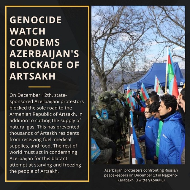 Genocide Watch-ն ԱՄՆ-ին կոչ է արել պատժամիջոցներ կիրառել Ադրբեջանի դեմ