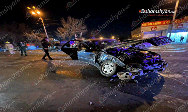 Խոշոր ու շղթայական ավտովթար Երևանում. բախվել են 3 Mercedes-ները և Mitsubishi-ն, կան վիրավորներ. shamshyan.com