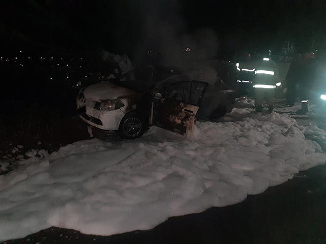 Գորիսում «Nissan Tiida» ավտոմեքենայում տեղի է ունեցել գազի բալոնի պայթյուն