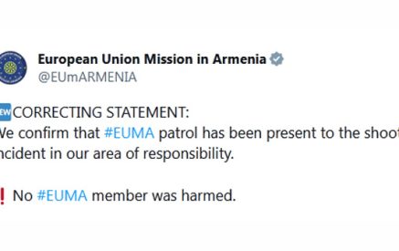 «ԵՄ դիտորդը ներկա է գտնվել մեր պատասխանատվության գոտում կրակոցներին». առաքելությունը հեռացրել է ՊՆ-ի տեղեկատվությունը հերքող գրառումը