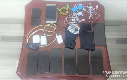 «Վարդաշեն» ՔԿՀ-ի ծառայողների կողմից հայտնաբերվել են բջջային հեռախոսներ և այլ արգելված իրեր