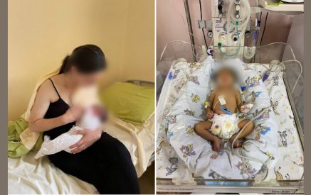 Արցախից տեղափոխված կինը ծննդաբերել է Երևանում. մոր և երեխայի առողջական վիճակը գնահատվում է բավարար