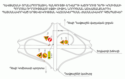 Որպես այլընտրանք առաջարկվում է Եղվարդի խճուղուց դեպի Կոմիտասի պողոտա երթևեկությունը իրականացնել մոտակա հետադարձից