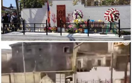 Ադրբեջանցիները այս անգամ ավերել են Մարտակերտ քաղաքում գտնվող խաչքարը