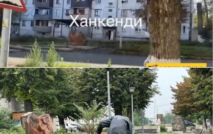 «Ադրբեջանի մշակութային ցեղասպանության հերթական զոհը դարձան Ստեփանակերտի «Անդրանիկ» փողոցում տեղադրված քանդակները»
