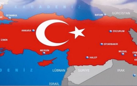 Թուրքիայի մեդիաներից մեկով ցուցադրված քարտեզն է, որտեղ երևում են Թուրքիայի մասին թուրքական պատկերացումները։ Ուշադիր նայենք և կտեսնենք, որ Հայաստան չկա․ Վարուժան Գեղամյան