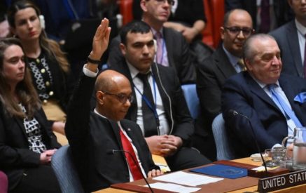 ԱՄՆ վետոն արգելափակեց Պաղեստինի ՄԱԿ անդամակցության մասին ԱԽ բանաձևը