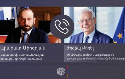 Արարատ Միրզոյանը Ժոզեպ Բոռելին ներկայացրել է Հայաստանի և Ադրբեջանի միջև հարաբերությունների կարգավորման գործընթացում վերջին զարգացումները