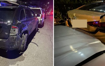 Երևանում «BMW»-ն բախվել է կայանված 5 մեքենաների, ապա տներից մեկի երկաթե դարպասին՝ վնասելով այն