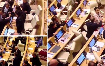 Վրաստանի խորհրդարանում իշխող կուսակցության պատգամավորների և ընդդիմադիրների միջև վիճաբանություն է սկսվել, որը վերաճել է ծեծկռտուքի