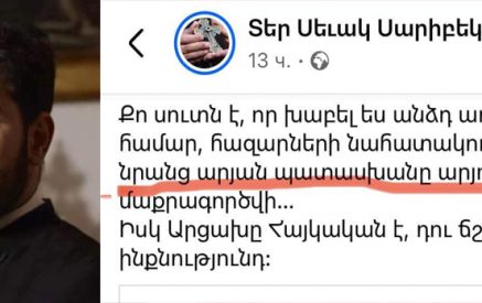 Գարեգին Բ-ն ատելությամբ է լցրել իր շրջապատը: Հիմա էլ որպես փողոցային շարժման պարագլուխ դուրս է եկել իր էս սպասավորների միջոցով պետականության դեմ. Արայիկ Հարությունյան