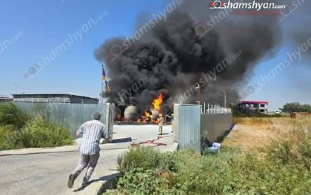 Խոշոր հրդեհ՝ Արարատի մարզի դիզվառելիքի պահեստում. Shamshyan.com