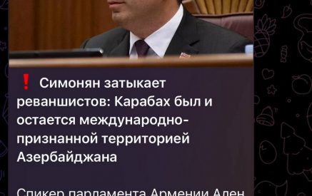 «Ես որեւիցե բան Ադրբեջանին առաջարկելու չունեմ, ես իմ 29 հազար 743 կմ-ի տերն եմ»․ Ալեն Սիմոնյան
