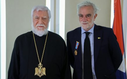 Արամ Ա. Վեհափառ Հայրապետին և Լուիս Մորէնօ Օքամփօյի խօսակցութեան առանցքը հանդիսացաւ COP29 միջազգային համագումարի լոյսին տակ Արցախի առնչուած հարցերուն հետապնդման աշխատանքները