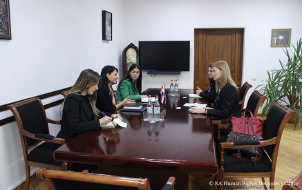 Անահիտ Մանասյանը Նիդերլանդների Թագավորության արտակարգ և լիազոր դեսպանի հետ քննարկել է փախստականների և ԼՂ-ից բռնի տեղահանված անձանց իրավունքների պաշտպանությանը վերաբերող հարցեր