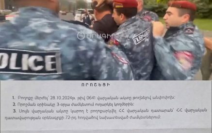 «Բոլորն էլ հասկանում են, որ հարցը 20.000 դրամը չէ, ես դա կվճարեմ… Երկրում օրենք չի գործում, այլ վերևներից արձակած հրամաններով է օրենքը գործում». Արթուր Չախոյան