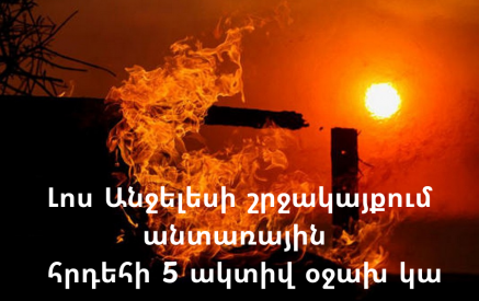 Լոս Անջելեսի շրջակայքում անտառային հրդեհի հինգ ակտիվ օջախ. իրավիճակը մտահոգիչ է, թեև հրդեհը նահանջում է