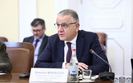 Հայաստանի եւ Ադրբեջանի միջեւ սահմանազատման ու սահմանագծման գործընթացի մասով փորձում ենք գտնել փոխադարձ ընդունելի լուծումներ. Դեսպան Վասիլիս Մարագոս