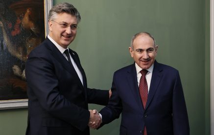 Խորվաթիայի վարչապետի հետ հանդիպմանը Փաշինյանն ընդգծել է ՀՀ-ԵՄ հարաբերությունների զարգացման կարևորությունը