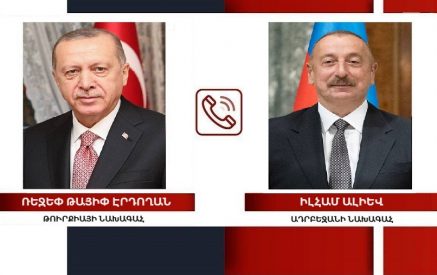 Էրդողանն ու Ալիևը հեռախոսազրույց են ունեցել