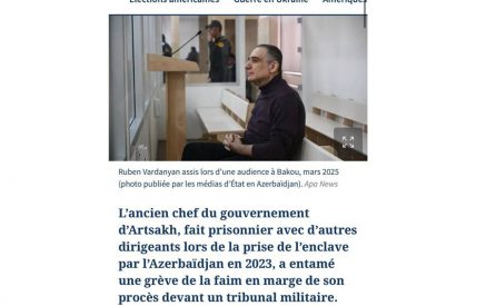 Ռուբեն Վարդանյանը հյուծվում է Բաքվում. Le Figaro