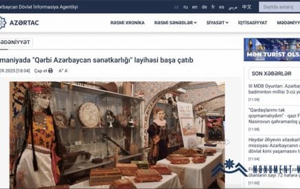 «Արևմտյան Ադրբեջանի արհեստագործություն» նախագիծը Նյուրնբերգում
