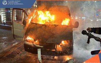 Մյասնիկյան պողոտայում ավտոմեքենա է այրվել